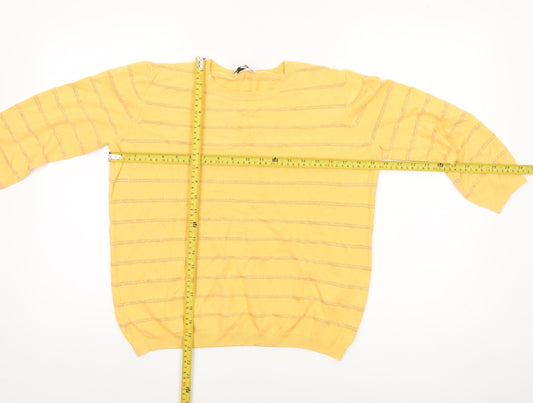 Womens UK Size 16 Warehouse Yellow Pullover Jumper