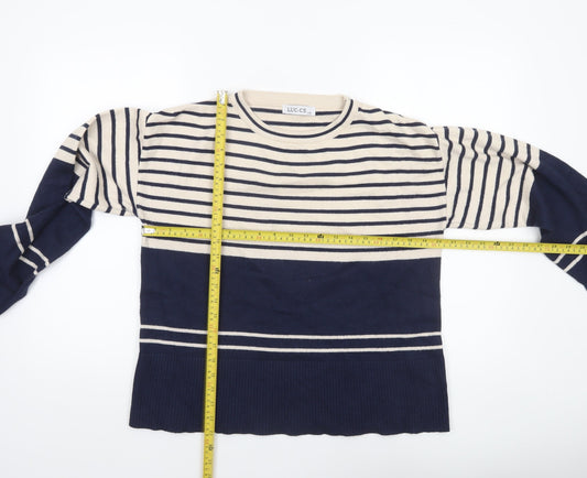 Womens UK Size S LUC-CE Blue Pullover Jumper