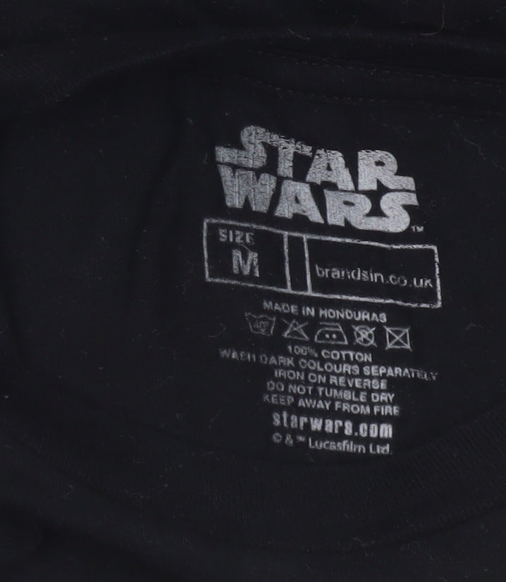 Star Wars Boys Black M Christmas Baby Yoda Graphic Cotton T-Shirt