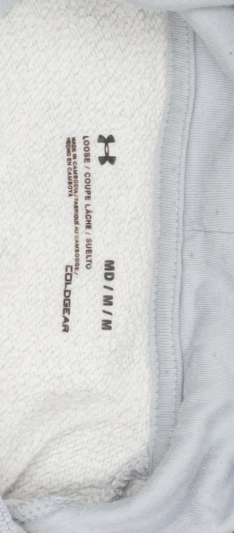 Mens UK Size M Under armour Grey Pullover Hoodie
