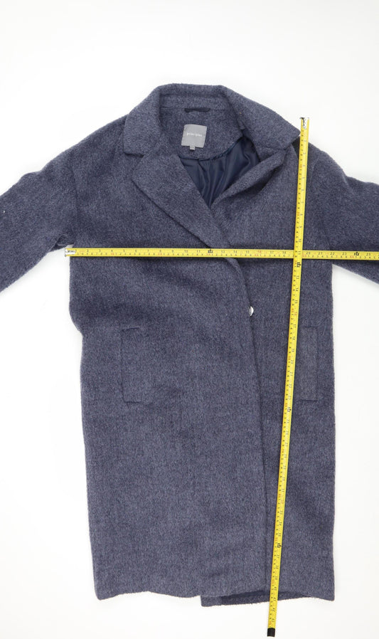 Principles Women's Grey Wool Blend Mid-Length Coat UK 14 Classic Style