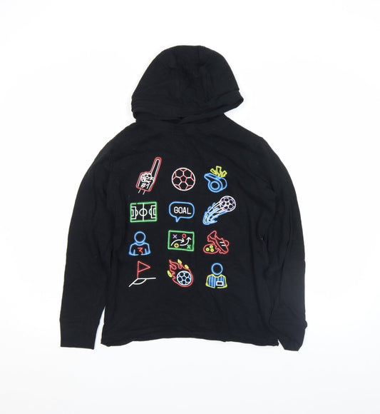 Boys UK Size 11 Years NEXT Black Pullover Hoodie