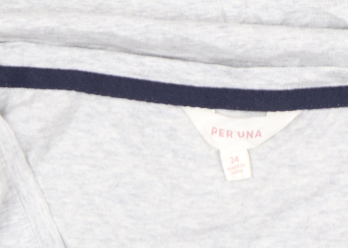 Womens UK Size 24 Marks and Spencer Grey Basic T-Shirt