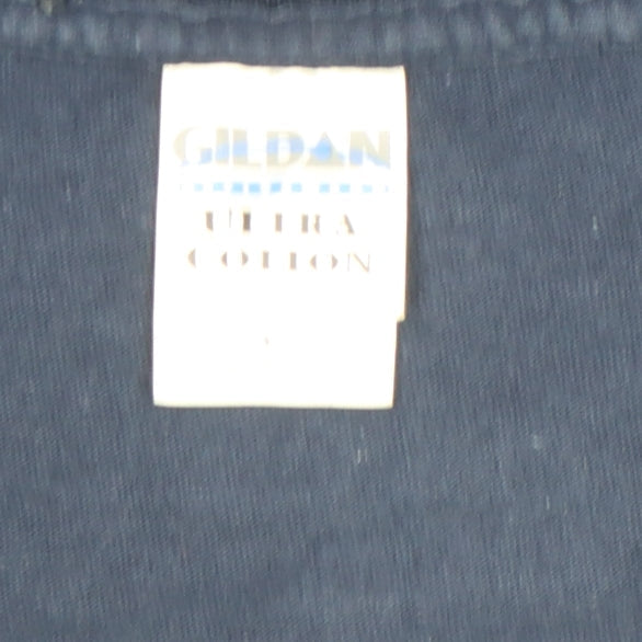 Mens UK Size L Gildan Blue T-Shirt