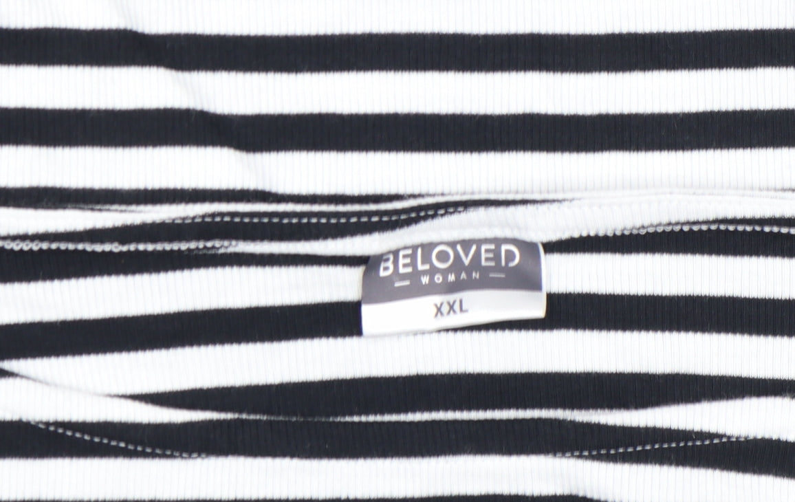 Womens UK Size 2XL Beloved Black Basic T-Shirt