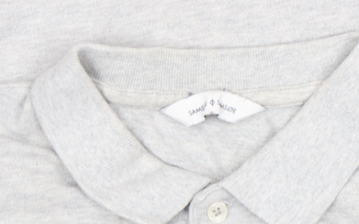 Mens UK Size L Samsøe & Samsøe Cotton Blend Polo Shirt