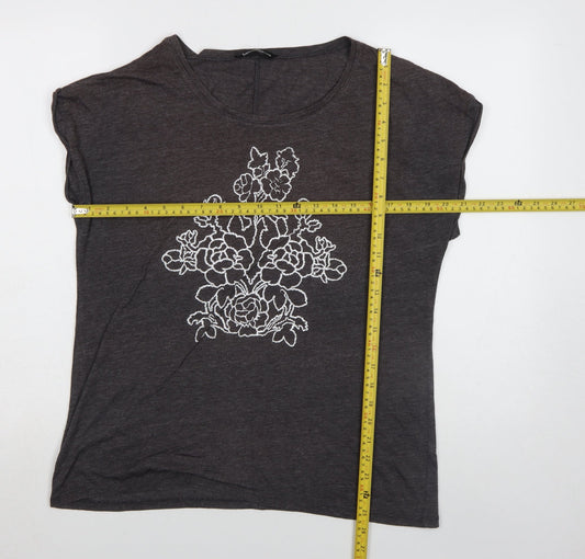 Womens UK Size 18 Dorothy Perkins Grey Basic T-Shirt