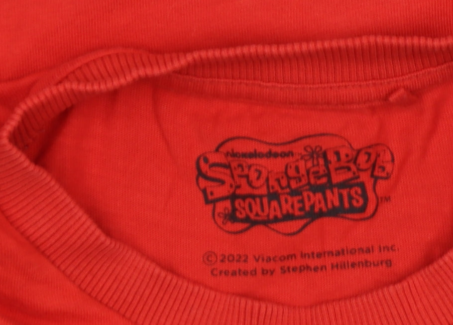 Next Girls Red SpongeBob SquarePants Christmas Graphic T-Shirt 12 Years