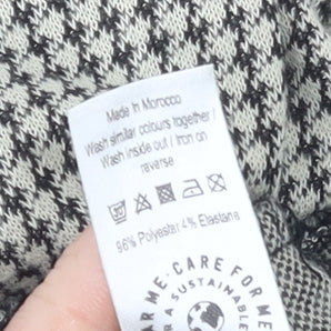 George Women’s Grey Houndstooth Tapered Trousers Size 12