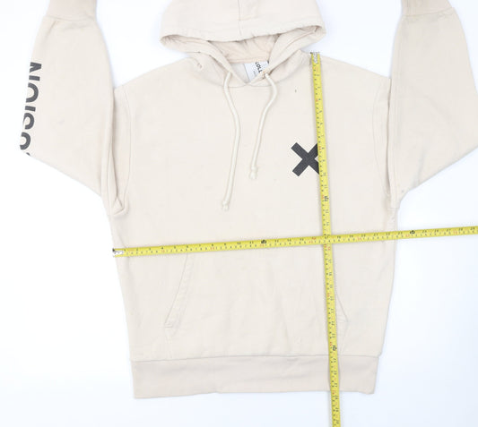 Mens UK Size M COLLUSION Beige Pullover Hoodie