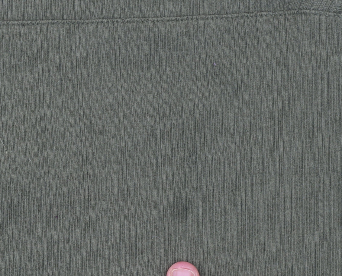 Old Navy Women's Green Long Sleeve Square Neck Jersey Top XL