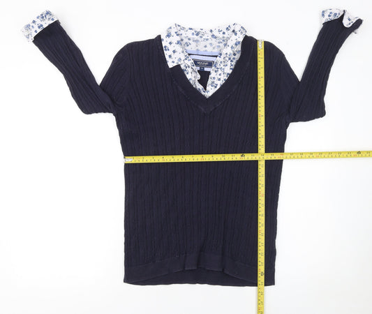 Womens UK Size 14 Maine New England Blue Pullover Jumper