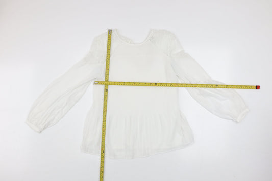 Womens UK Size 8 NEXT White Tunic Blouse