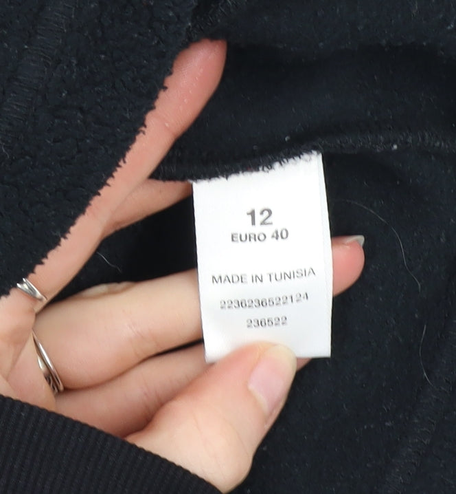 Principles Women's Black Fleece Zip Waistcoat Size 12