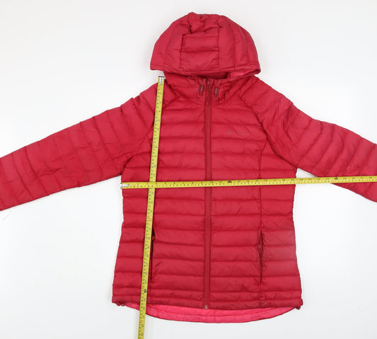 Mountain Warehouse Womens Red Hooded Puffer Jacket Size 14