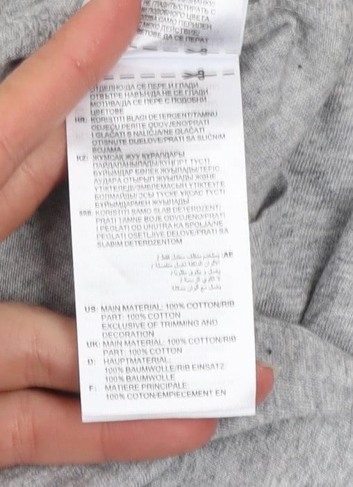 Adidas Men's Grey XL Crew Neck Cotton Short Sleeve T-Shirt