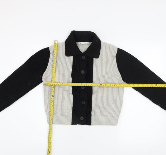Womens UK Size S Zara Multicoloured Cardigan Jumper