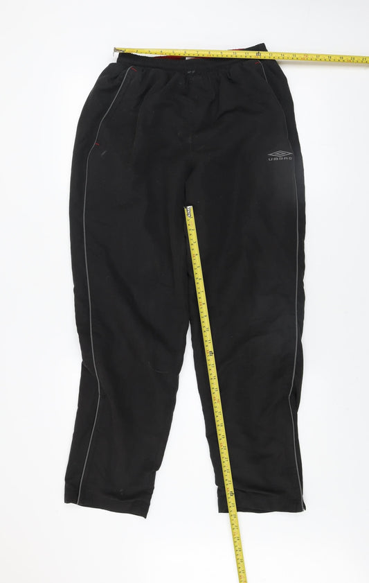 Umbro Men's Black M Jogger Track Pants Polyester Cotton Blend