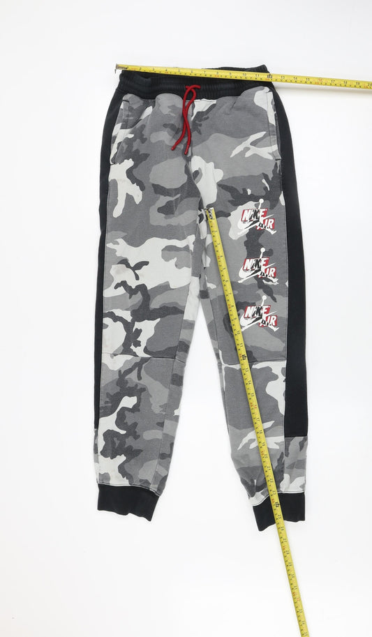 Jordan Boys Grey Camouflage Jogger Trousers 13-15 Years Elastic Waist