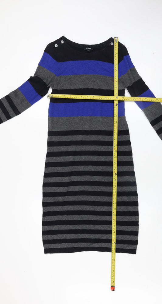 Hobbs Women Multicoloured Striped Jumper Dress Size 8