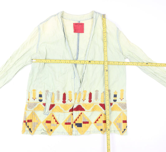 Womens UK Size S Emory Park Green Kimono Coat