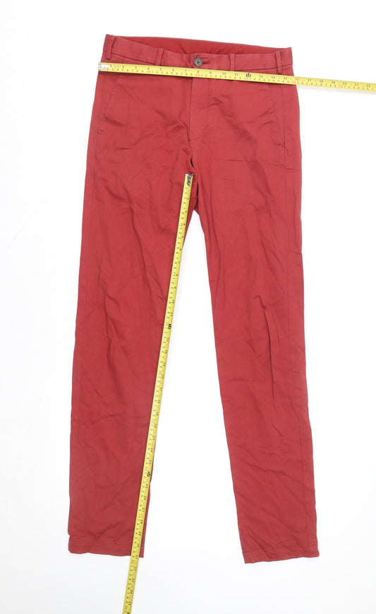 Uniqlo Women’s Red Straight Stretch Jeans Size 10 Regular Fit