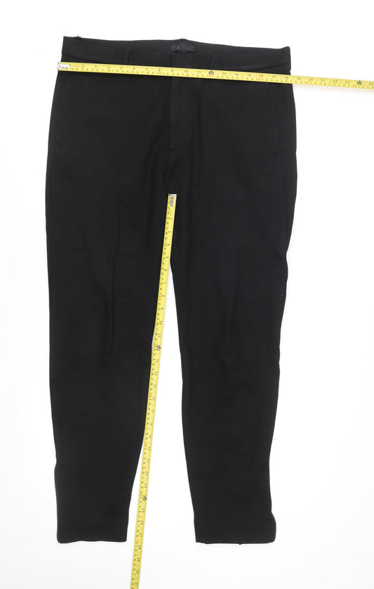 COS Women's Black Slim Tapered Trousers Size 10 Ankle Zip