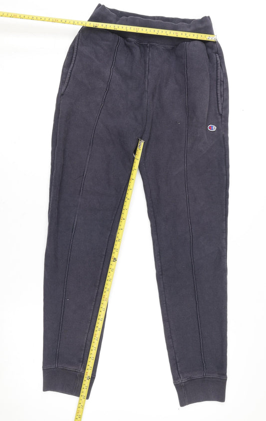 Mens UK Size XS Champion Regular Fit Jogger Black Trousers