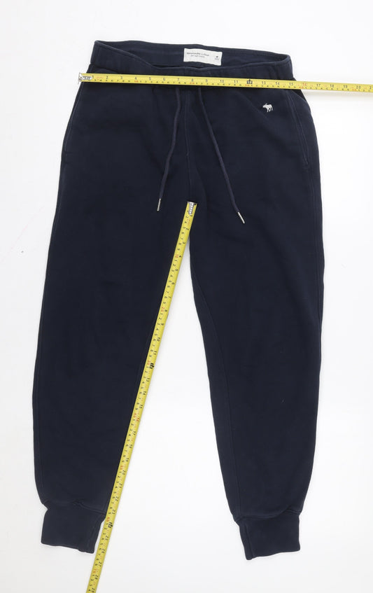 Abercrombie & Fitch Men's Blue Fleece Jogger Trousers Size M