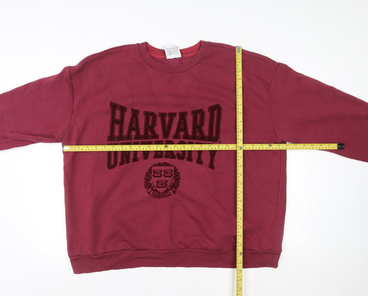 Womens UK Size XL Harvard Red Pullover Sweatshirt