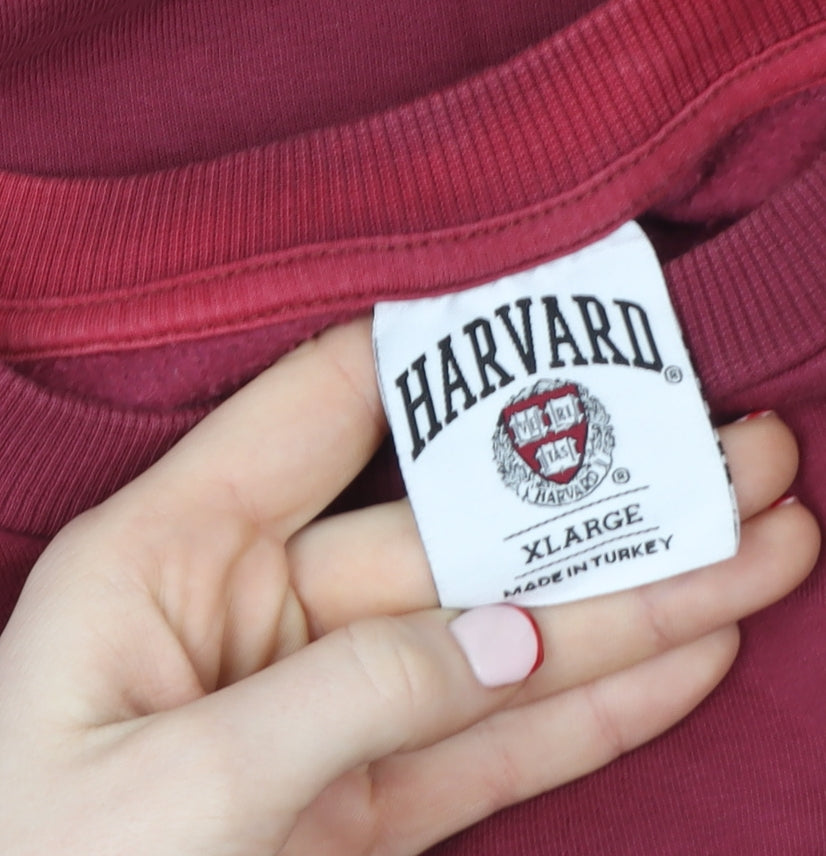 Womens UK Size XL Harvard Red Pullover Sweatshirt