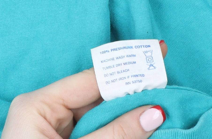 Womens UK Size L Tee Jays Blue Basic T-Shirt