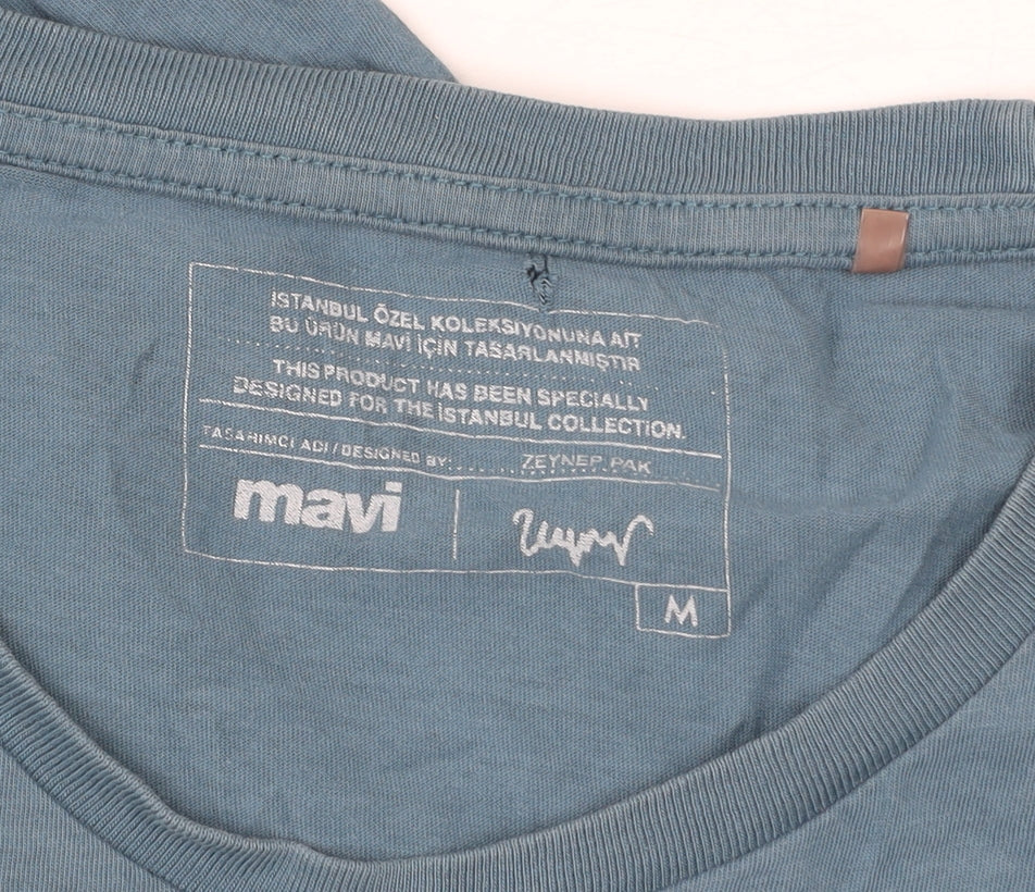 Mens UK Size M Mavi Blue T-Shirt