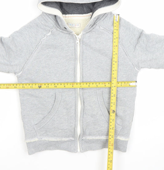 Boys UK Size 5-6 Years Marks and Spencer Grey Full Zip Hoodie