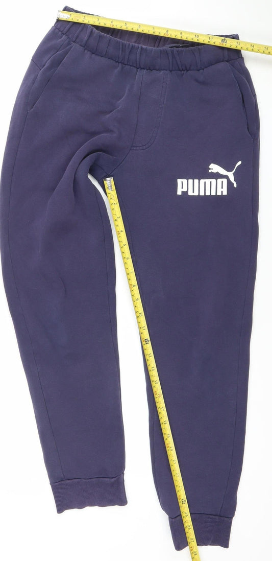 Puma Men’s Blue Jogger Sweatpants Size S Regular Fit Activewear
