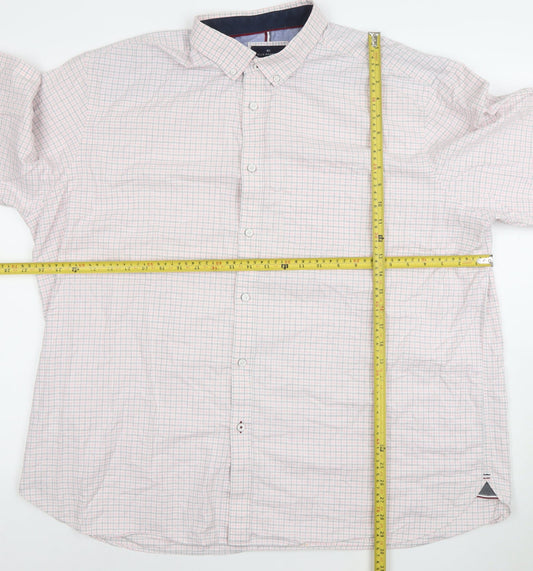 Blue Harbour Men's Pink Check Long Sleeve Cotton Dress Shirt 3XL Regular Fit