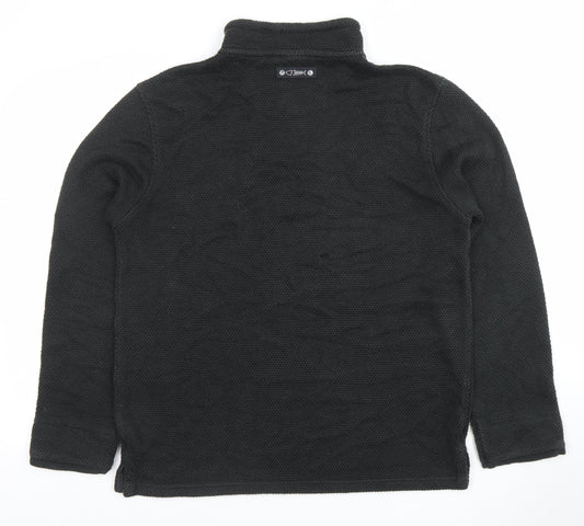 Weird Fish Men’s Black 1/4 Zip Fleece Sweatshirt Size M Regular Fit