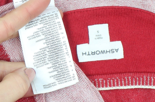 Womens UK Size S Ashworth Red Pullover Jumper