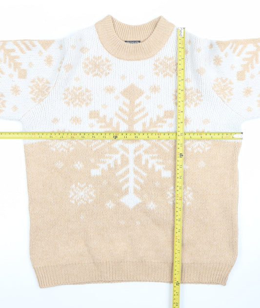 Womens UK Size M Beloved Woman Beige Pullover Jumper