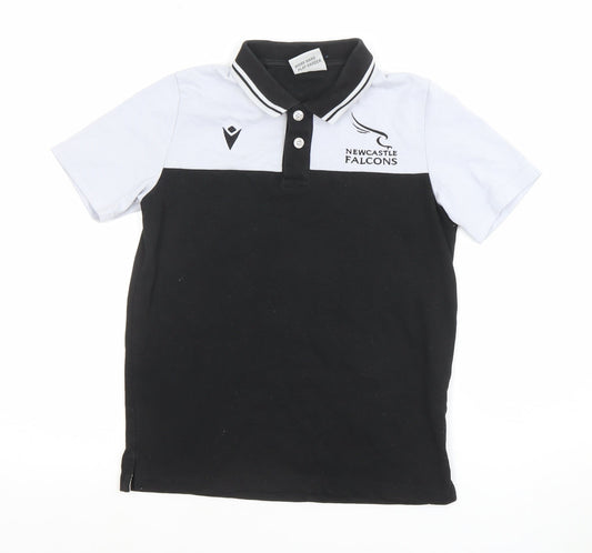 Boys UK Size 2XS Macron Black Basic Polo