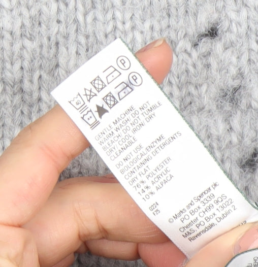 Womens UK Size M Marks and Spencer Grey Pullover Jumper