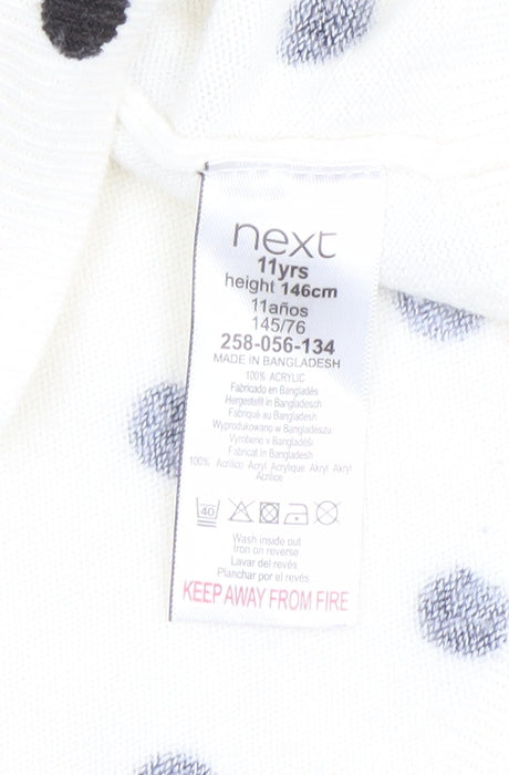 Girls UK Size 11 Years NEXT Ivory Pullover Jumper