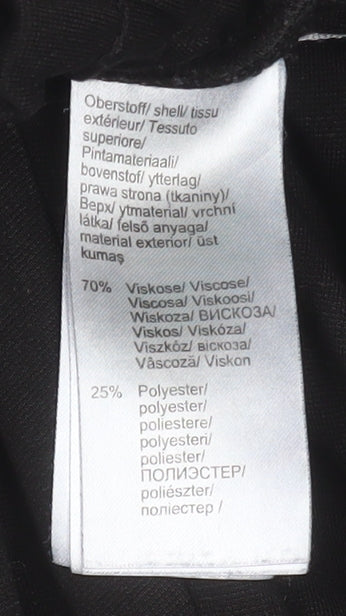 C&A Men's Black Jogger Trousers L Woven Viscose Blend Side Stripe