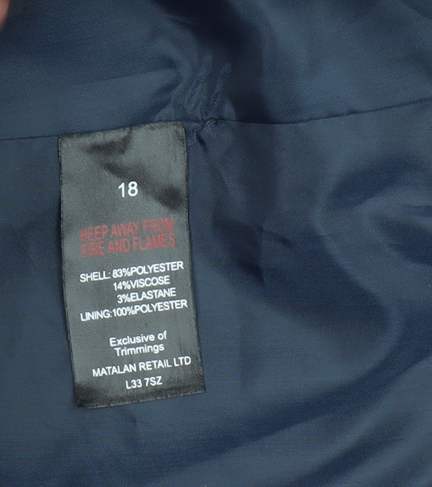 Papaya Women’s Blue Size 18 Tailored Two-Button Blazer Jacket