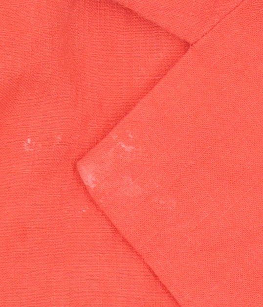 PrettyLittleThing Women Orange Cropped Blazer Jacket UK 10 Linen Mix