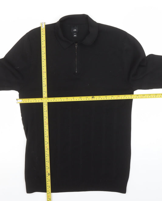 Mens UK Size M River Island Polyester Polo Shirt