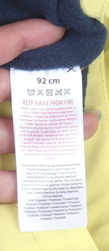 So Cute Yellow Unisex Baby 18-24 Months Waterproof Hooded Rain Coat