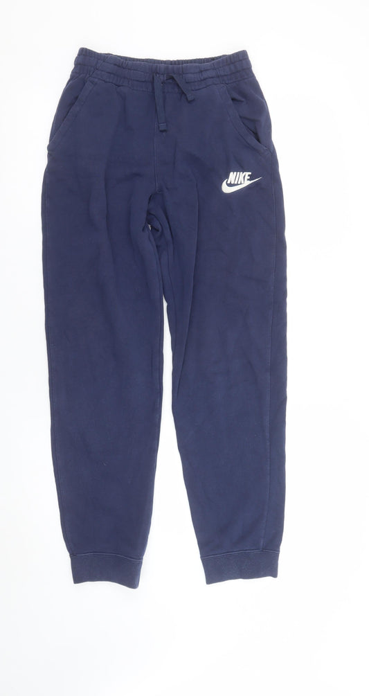 Boys UK Size XL Nike Regular Fit Jogger Blue Trousers