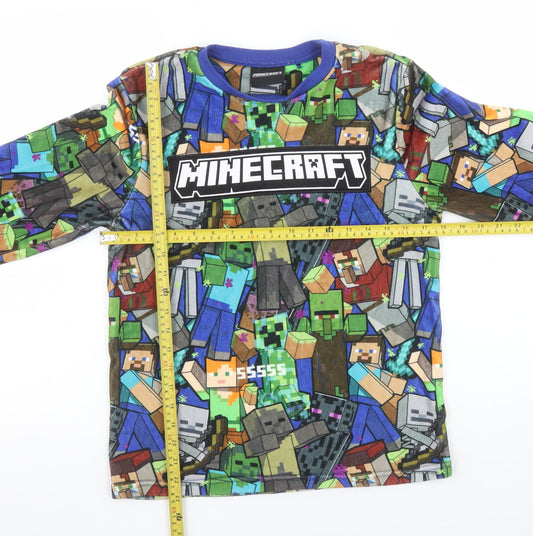 George Boys Multicoloured Minecraft Fleece Pyjama Top 13-14 Years