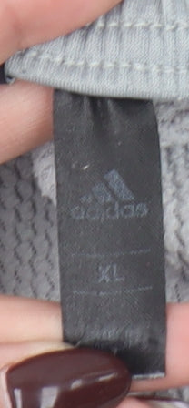 Additional view of Adidas boys’ grey xl jogger sweatpants elastic waist activewear trousers